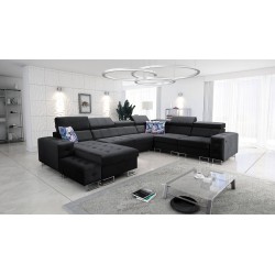 Ecksofa Fusion VIII mit gestepptem Sitz und Schlaffunktion | Hochwertige Möbel
