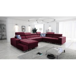 Esquina Fusion VIII con asiento acolchado y función de cama | Muebles de alta calidad