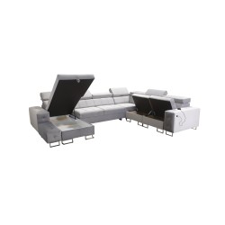 Fusion VIII corner sofa with quilted seat and sleeping function | High-quality furniture