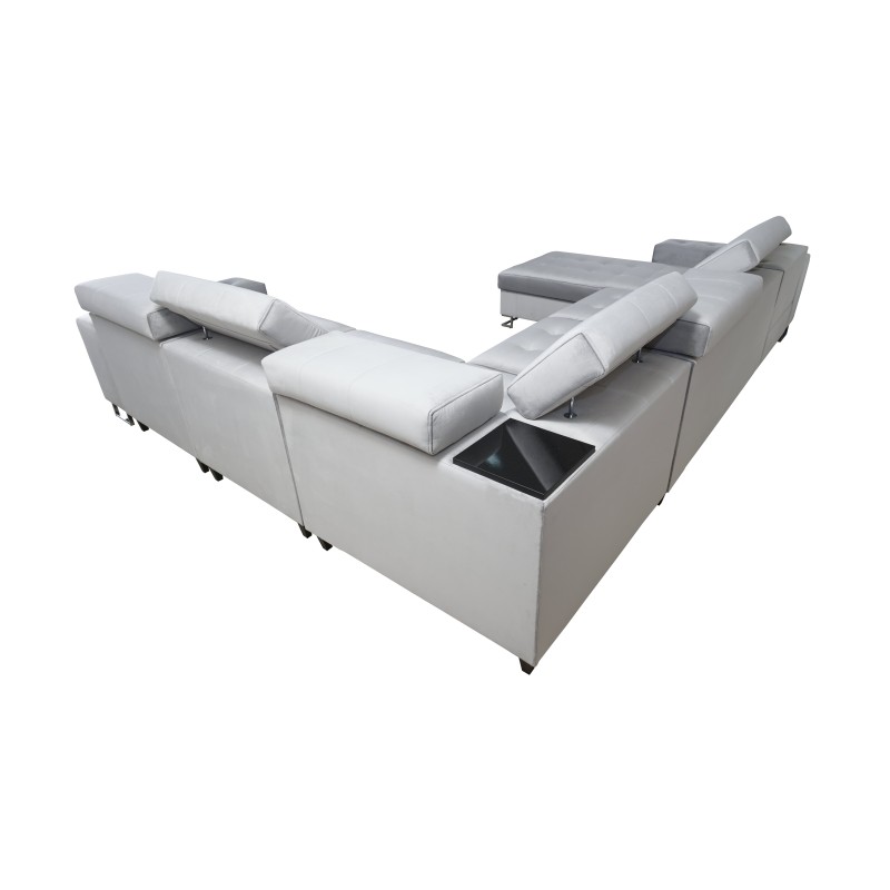 Ecksofa Fusion VIII mit gestepptem Sitz und Schlaffunktion | Hochwertige Möbel