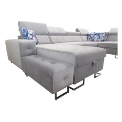 Fusion VIII corner sofa with quilted seat and sleeping function | High-quality furniture