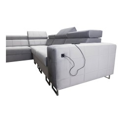 Ecksofa Fusion VIII mit gestepptem Sitz und Schlaffunktion | Hochwertige Möbel