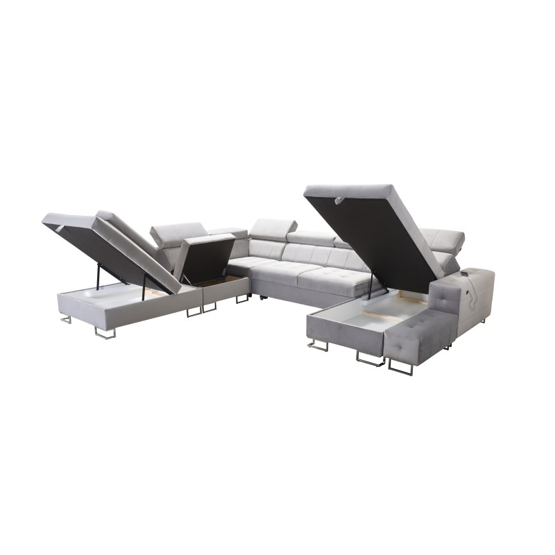 Ecksofa Fusion X mit Schlaffunktion in Samtstoff | Hydrophob, Magic Velvet 2282 | Perfekt für Ihr Wohnzimmer