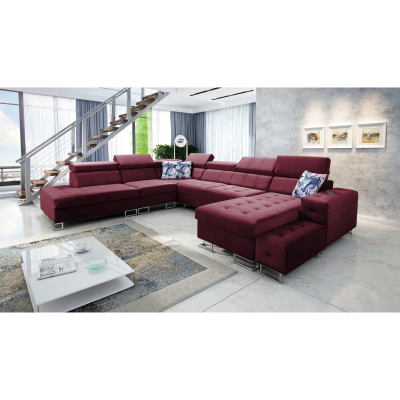 Кутовий диван Fusion X з функцією сну в тканині Велюр | Гідрофобний, Magic Velvet 2229 | Ідеальний для вашої вітальні