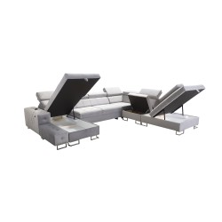 Esquinero Fusion X con función de cama en tela de terciopelo | Hidrófobo, Magic Velvet 2264 | Ideal para tu sala de estar