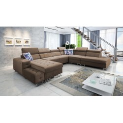 Narożnik Fusion X z funkcją spania w tkaninie Welur | Hydrofobowa, Magic Velvet 2299 | Idealny do Twojego salonu