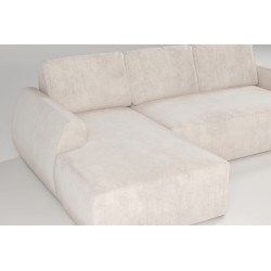 Ecksofa Nilo mit Schlaffunktion und USB-Anschluss in Veloursstoff, Wave 6 - Komfort und Stil in einem