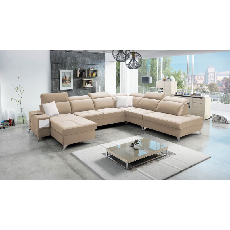 Das U-förmige Ecksofa Porto X – ein komfortables und stilvolles Möbelstück mit Schlaffunktion