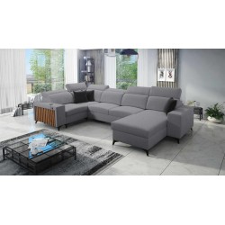 U-förmiges Sofa Alto IV mit Schlaffunktion - Plecionka, Sawana 21