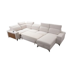 U-shaped Alto IV sectional with sleeping function - Weave, Sawana 21