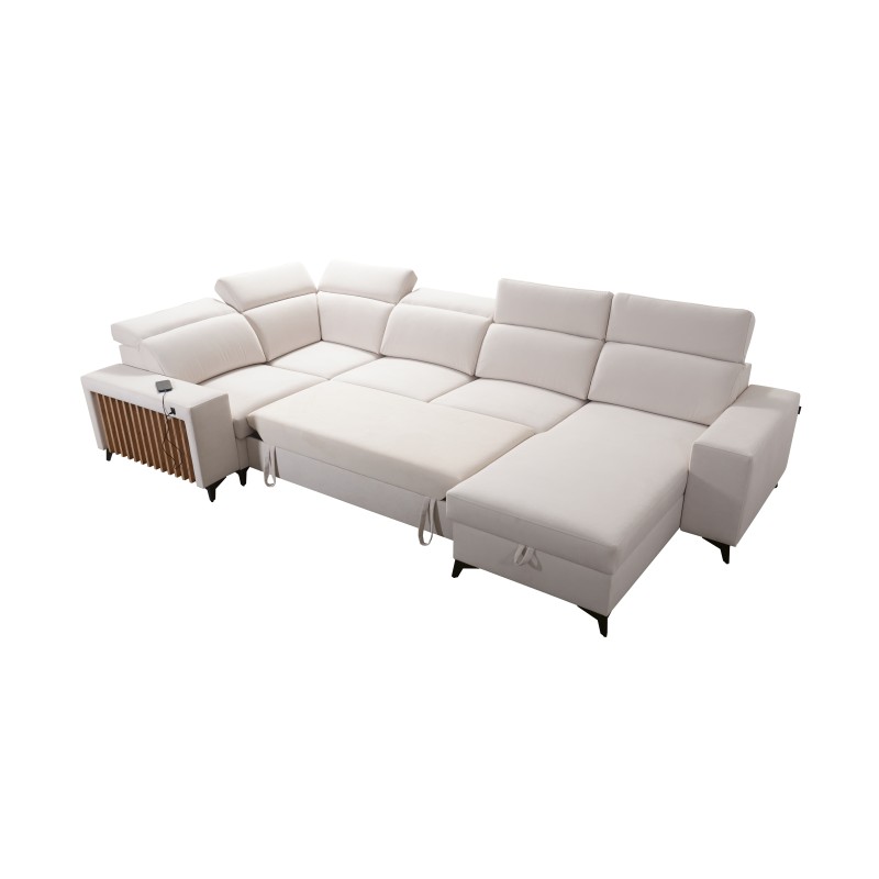 U-shaped corner sofa Alto IV with a sleeping function - Woven fabric, Sawana 25