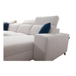 U-förmiges Sofa Alto IV mit Schlaffunktion - Gewebe, Sawana 25