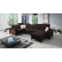 U-shaped Alto IV sectional with a sleeping function - Plecionka, Sawana 26
