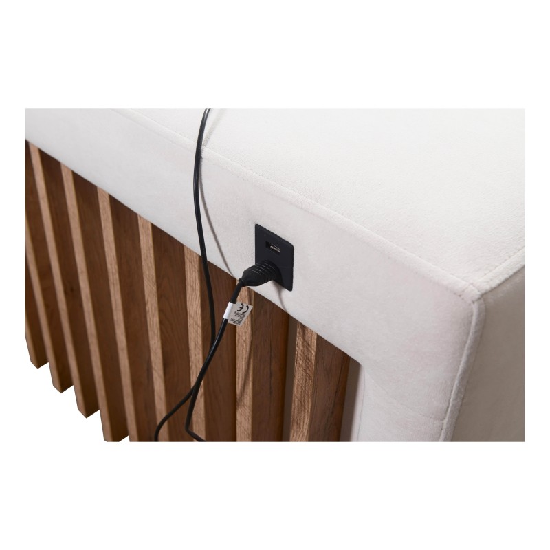 U-förmiges Sofa Alto IV mit Schlaffunktion - Flechtmuster, Sawana 26