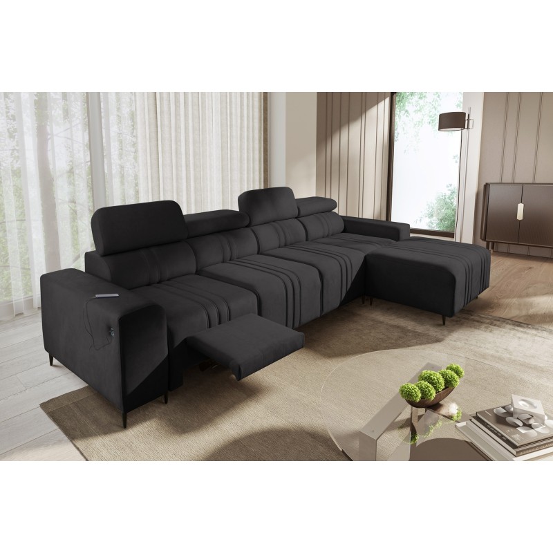 Ecksofa Verona XII Mix mit Schlaffunktion Velours, Vena 20 - Eleganz und Komfort in einem Möbelstück