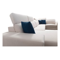 U-shaped Alto IV corner sofa with sleeping function - Plecionka, Sawana 84