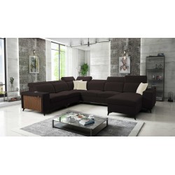 Moderner Ecksofa U Alto VIII mit Lamellen - Geflecht, Sawana 26