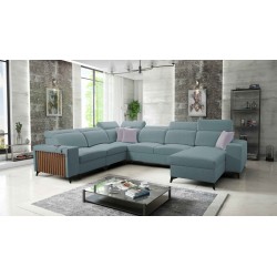 Modern Alto VIII Corner Sofa with Slats - Wicker, Sawana 72