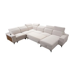 Moderner Ecksofa U Alto VIII mit Lamellen - Geflecht, Sawana 72