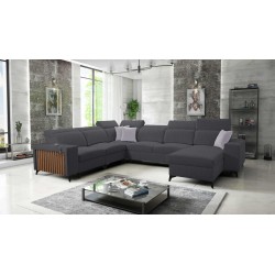 Moderner Ecksofa U Alto VIII mit Lamellen - Geflecht, Sawana 96