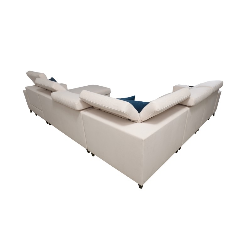 Moderner Ecksofa U Alto VIII mit Lamellen - Geflecht, Sawana 96