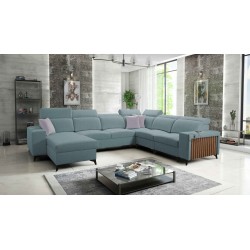 Modern Alto VIII Corner Sofa with Slats - Wicker, Sawana 72