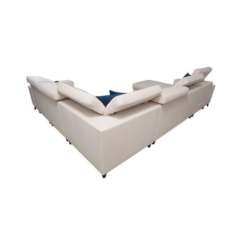 Moderner Ecksofa U Alto VIII mit Lamellen - Geflecht, Sawana 84