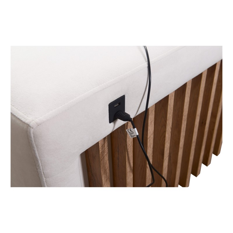 Modern Corner Sofa U Alto VIII with Slats - Wicker, Sawana 84