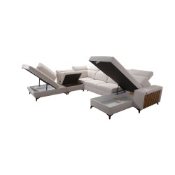 Sofá en forma de U Alto X con Trenzado, Sawana 14 - funcionalidad combinada con elegancia