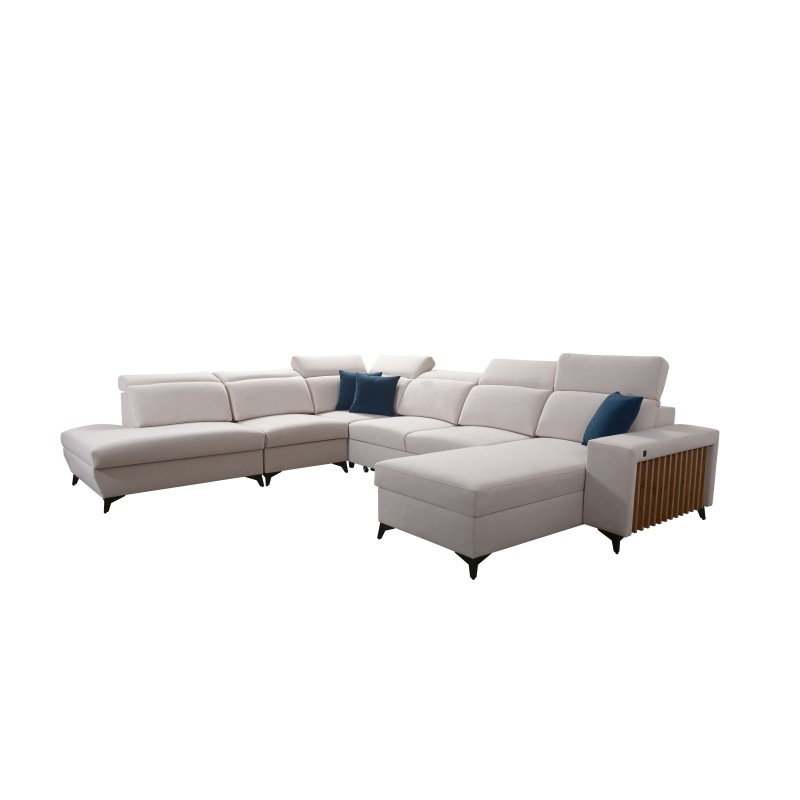 U-förmiges Sofa Alto X mit Flechtwerk, Sawana 25 - Funktionalität verbunden mit Eleganz