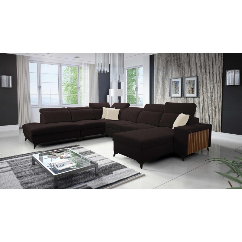 Alto X U-shaped sectional with Plecionka, Sawana 26 - functionality combined with elegance