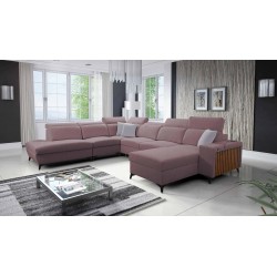 U-shaped sectional sofa Alto X with Plecionka, Sawana 61 - functionality combined with elegance