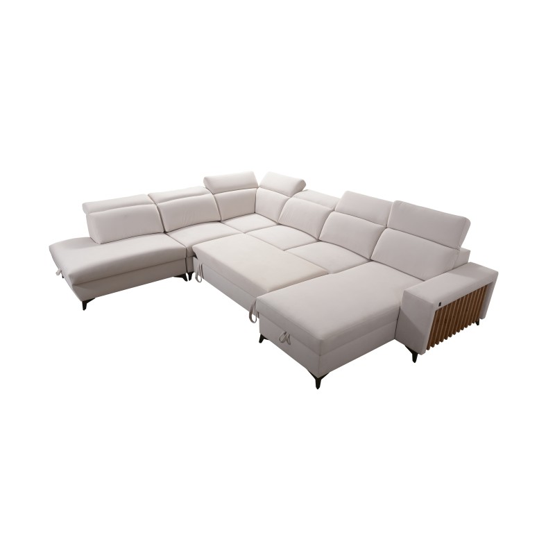 Ecksofa in U-Form Alto X mit Flechtwerk, Sawana 72 - Funktionalität kombiniert mit Eleganz