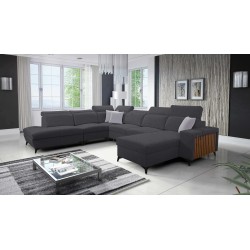 U-shaped corner sofa Alto X with Plecionka, Sawana 96 - functionality combined with elegance
