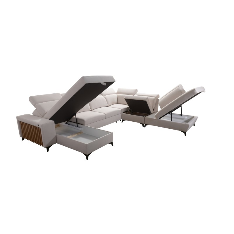 Alto X U-shaped sectional with Plecionka, Sawana 26 - functionality combined with elegance