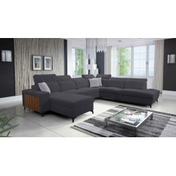 U-shaped corner sofa Alto X with Plecionka, Sawana 96 - functionality combined with elegance