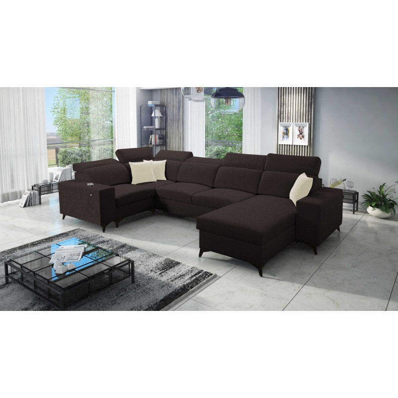 U-shaped Alto IV Mix sectional sofa with a sleeping function - Elegance and functionality in one!