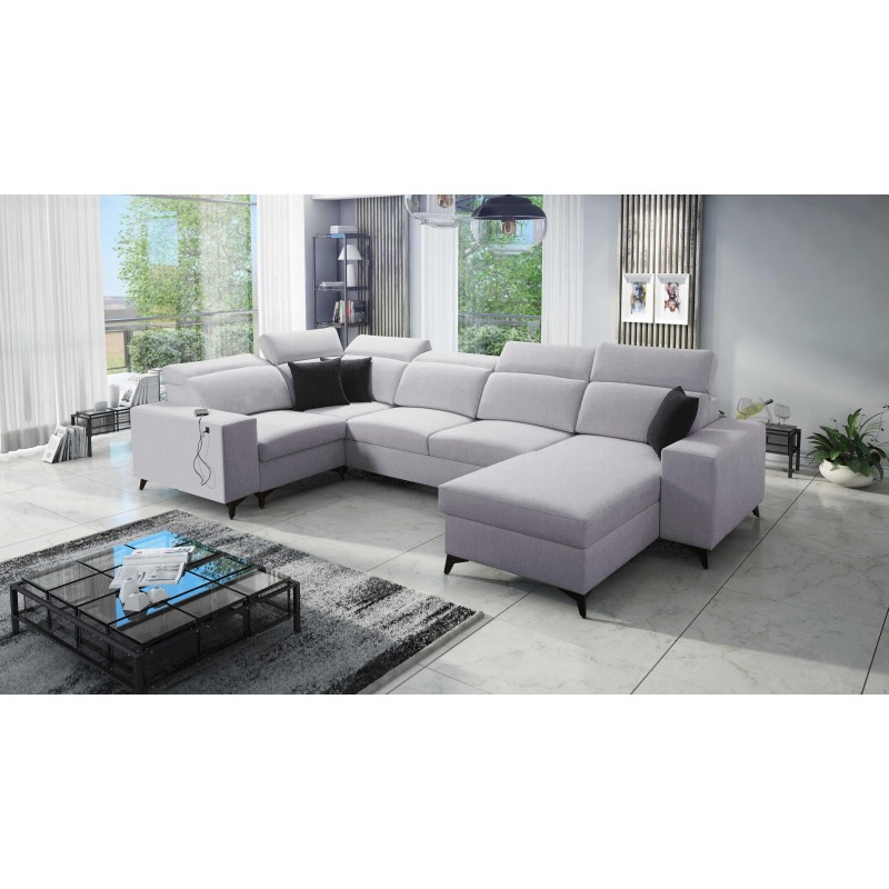 U-shaped Alto IV Mix sectional sofa with a sleeping function - Elegance and functionality in one!