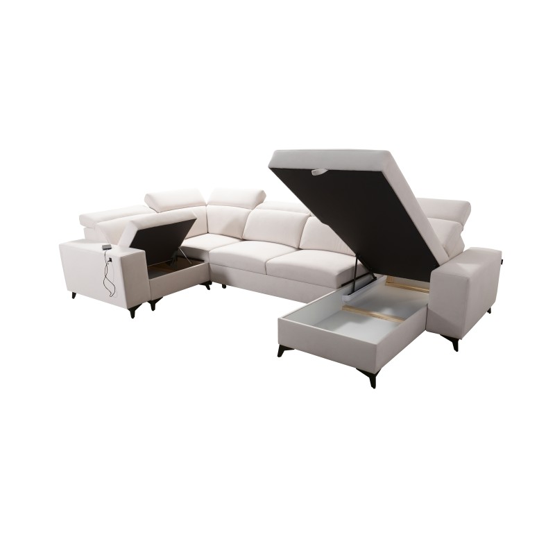 U-shaped Alto IV Mix sectional sofa with a sleeping function - Elegance and functionality in one!