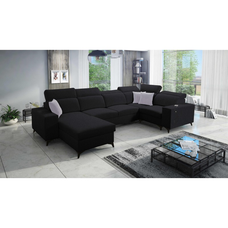 Sofá esquinero en forma de U Alto IV Mix con función para dormir: ¡Elegancia y funcionalidad en uno!