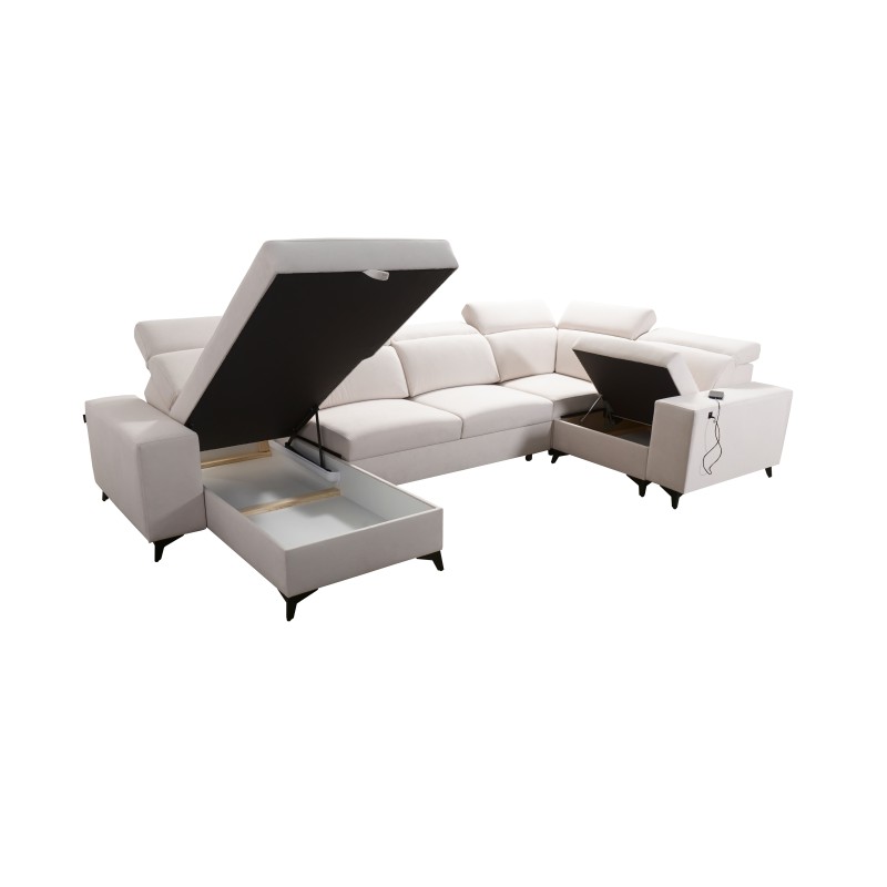 U-shaped Alto IV Mix sectional sofa with a sleeping function - Elegance and functionality in one!
