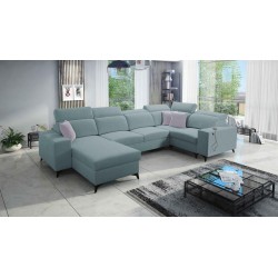 Sofá esquinero en forma de U Alto IV Mix con función para dormir: ¡Elegancia y funcionalidad en uno!