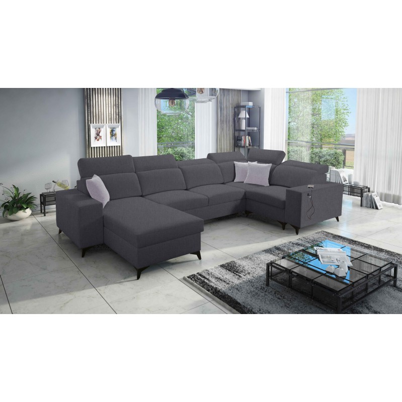 U-shaped Alto IV Mix sectional sofa with a sleeping function - Elegance and functionality in one!