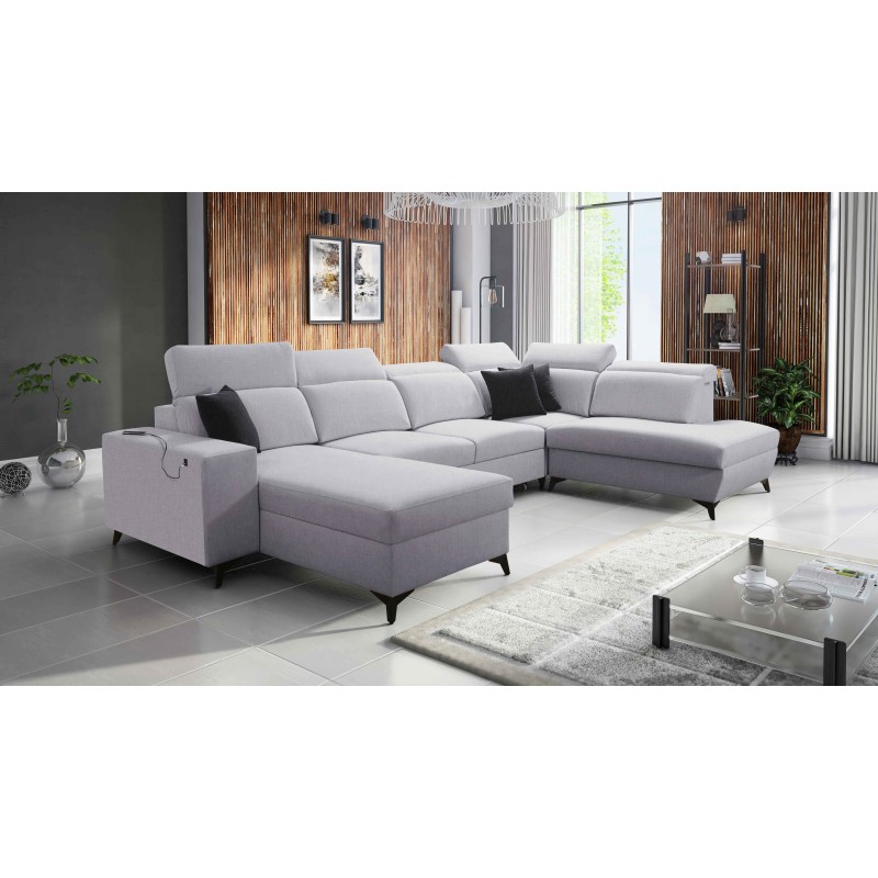 Sofá esquinero en forma de U Alto VI Mix con función de cama – confort y diseño moderno