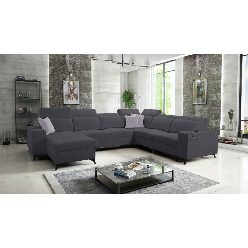 U-förmiges Sofa Alto VIII Mix mit Schlaffunktion - ideal für Wohnzimmer und Schlafzimmer