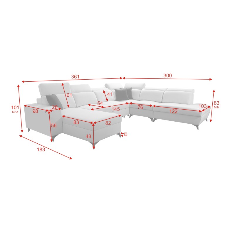 U-Shaped Alto X Mix Sectional Sofa - Elegance and Comfort in One.