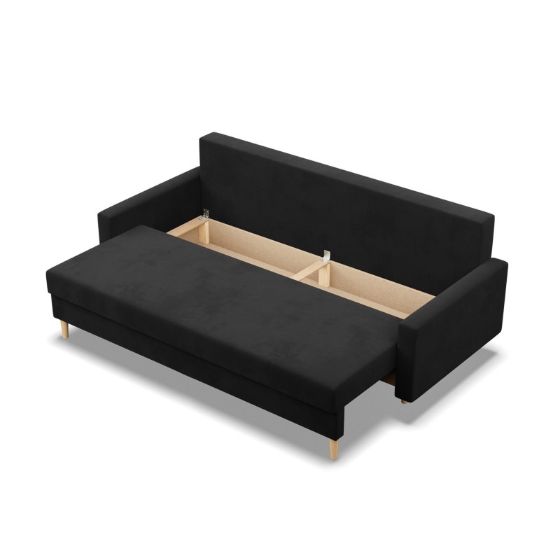 Sofa BLANK, Stoffart - Gruppe I, Füllung - Schaumstoff, Farbe - SCHWARZ