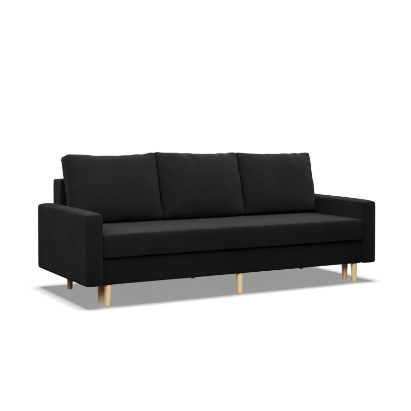 Sofa BLANK, Stoffart - Gruppe I, Füllung - Schaumstoff, Farbe - SCHWARZ