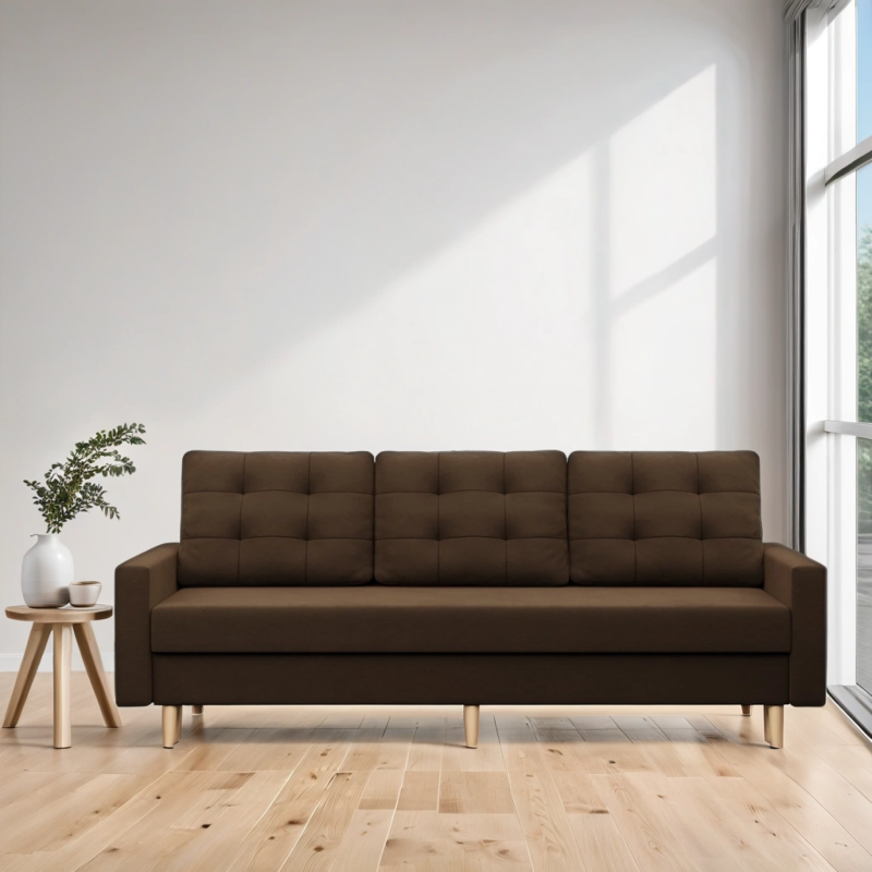 Sofa BLANK, Stoffart - Gruppe I, Füllung - Schaumstoff, Farbe - BRAUN