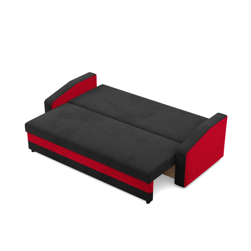 ORION Sofa, Filling - Spring, Color - BLACK + RED